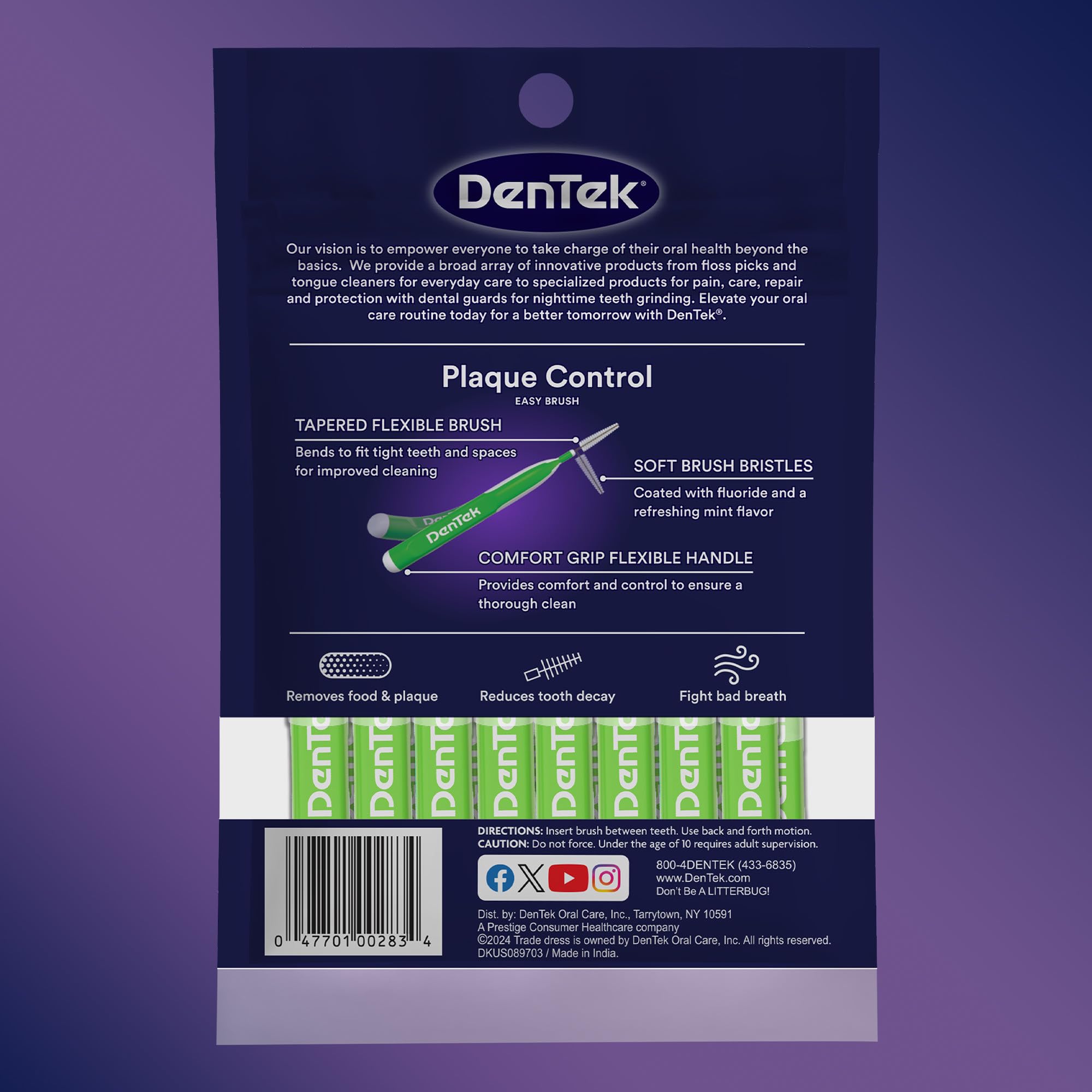 DenTek Easy Brush packaging and set overview