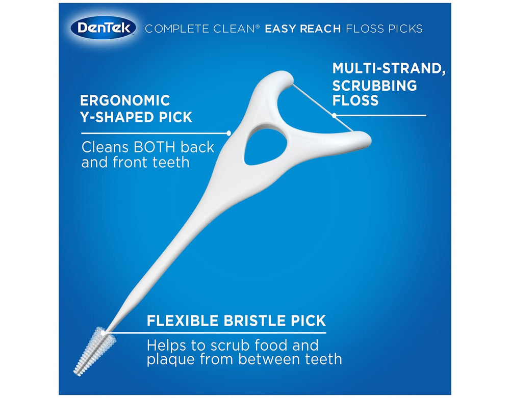 Three packs of DenTek Complete Clean floss picks for sale