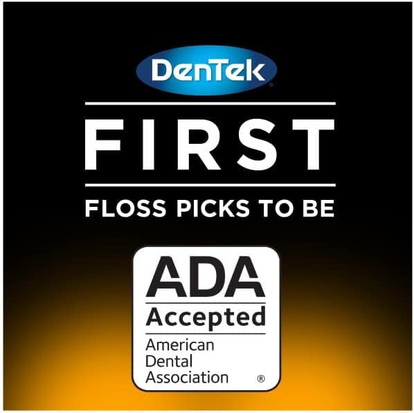 Floss between teeth demonstration using DenTek picks