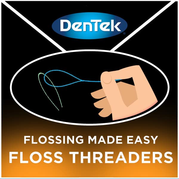Close-up of DenTek floss threaders for braces and tight spaces