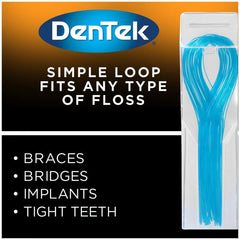 Two DenTek floss threader packs displayed