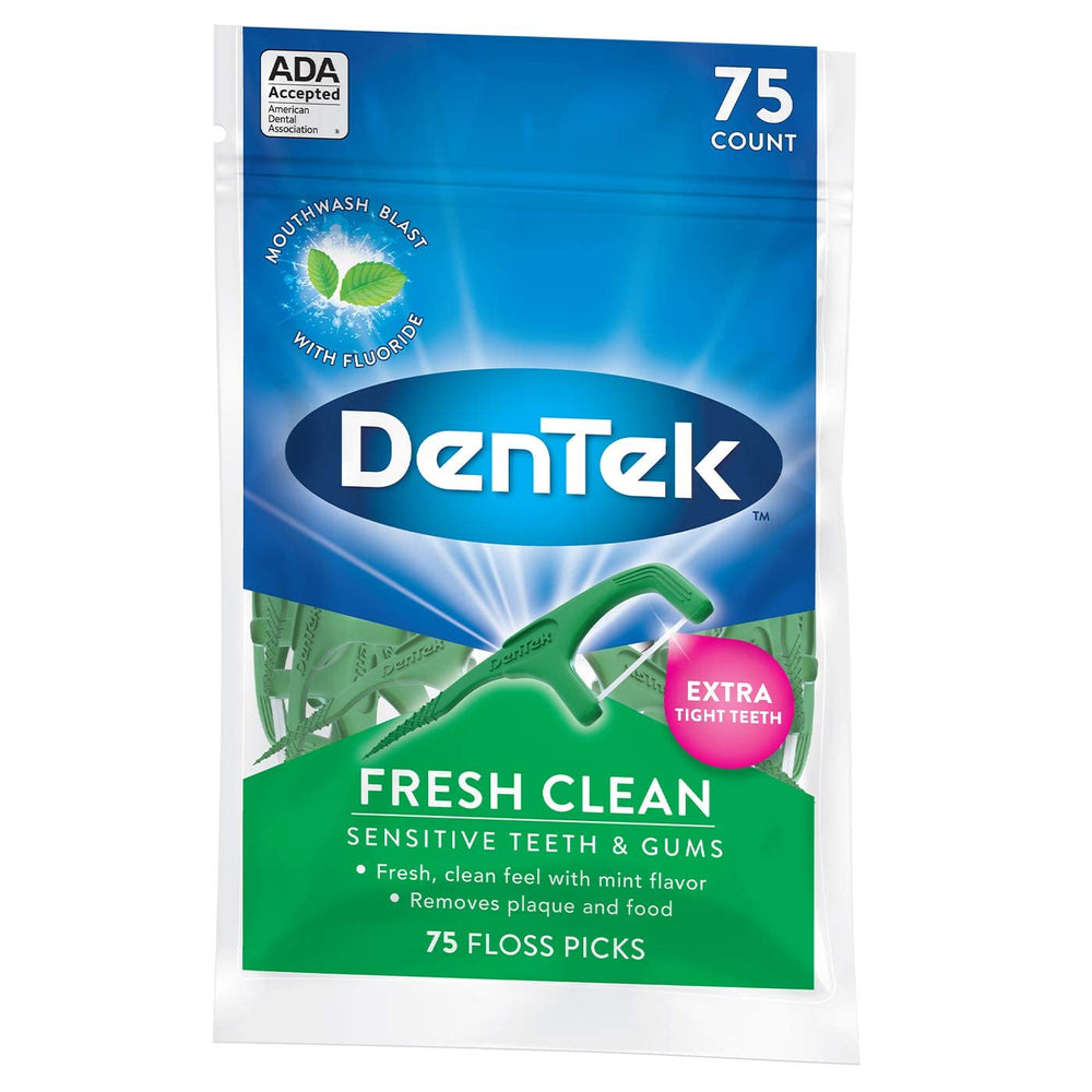 DenTek Fresh Clean Floss Picks 75 count per pack