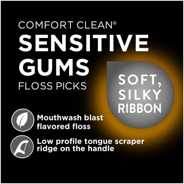 Back packaging shows 150 floss picks per pack, pack of 9