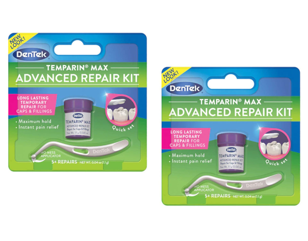 DenTek Temparin Max Lost Filling and Loose Cap Repair Kit 2-Pack box