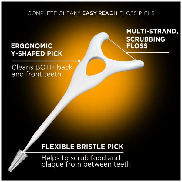 Individual floss picks with bristle scrub features