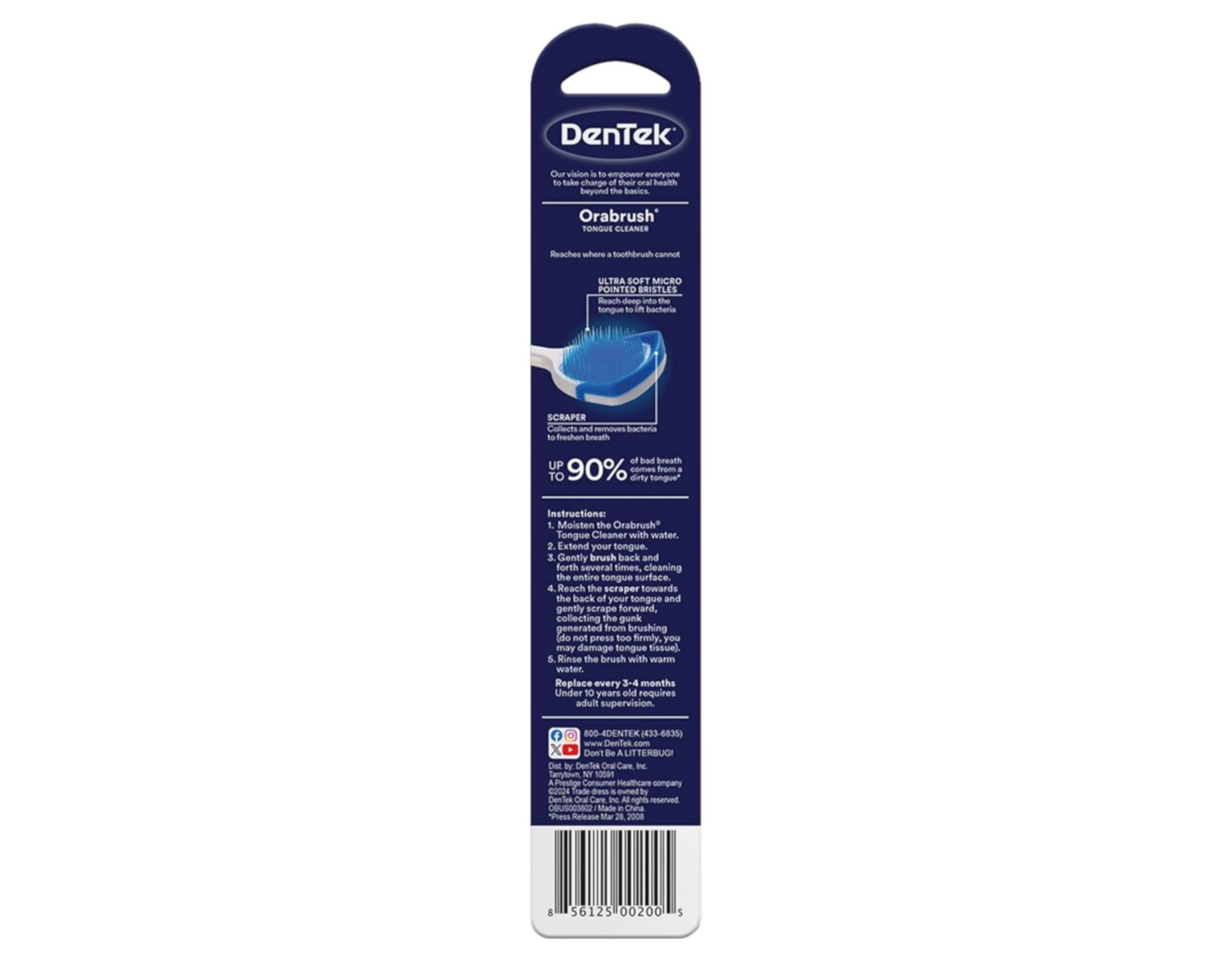 Built-in scraper feature on the Tongue Cleaner
