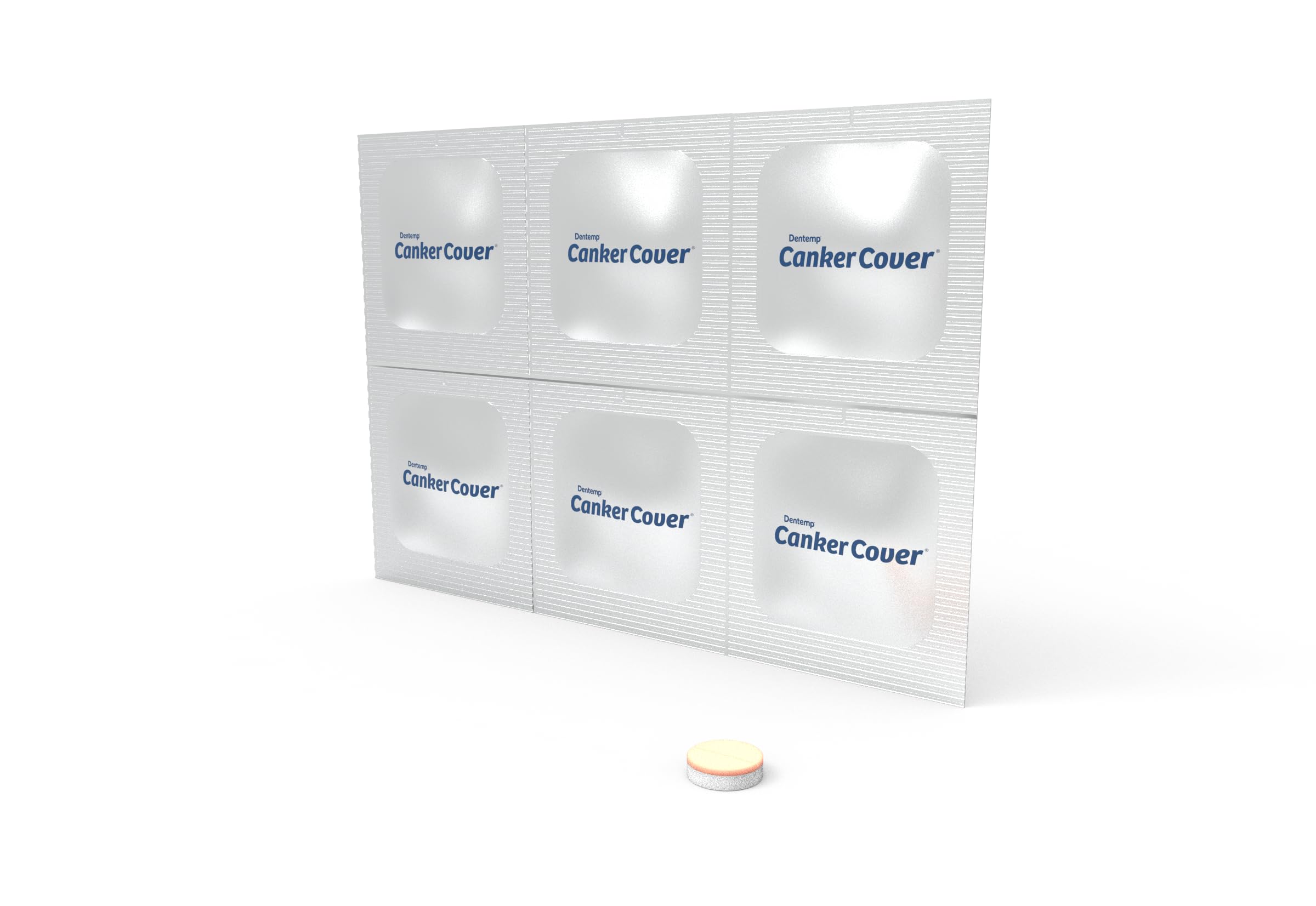 Front of Dentemp Canker Cover packaging showing patches