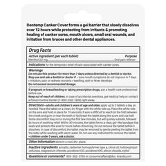 Close-up of Dentemp Canker Cover tablets blister pack