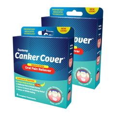 Close-up of canker sore relief tablets