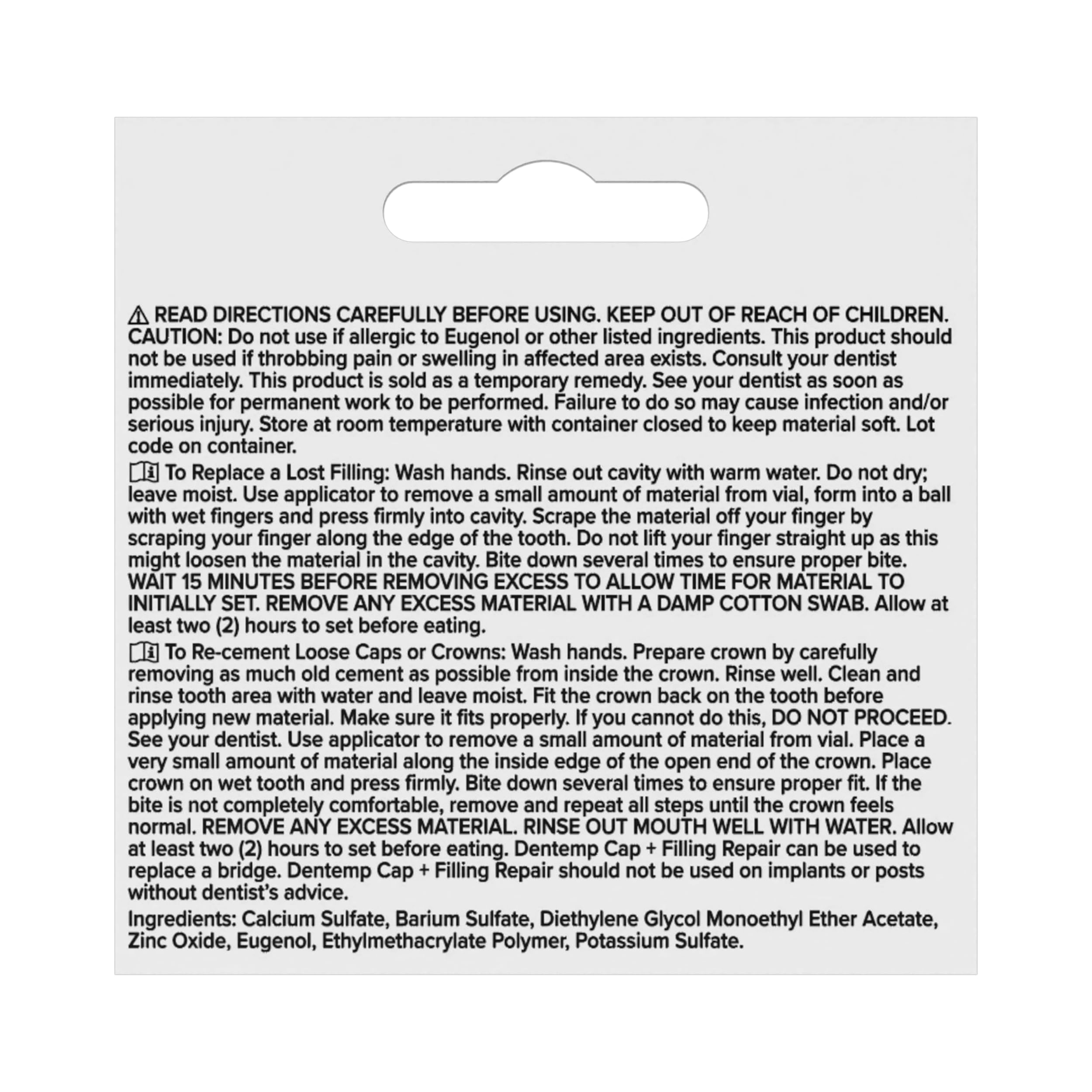 Dentemp ready-to-use dental cement kit value pack
