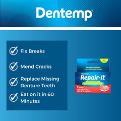 Multi-pack Dentemp denture repair and reliner kit components