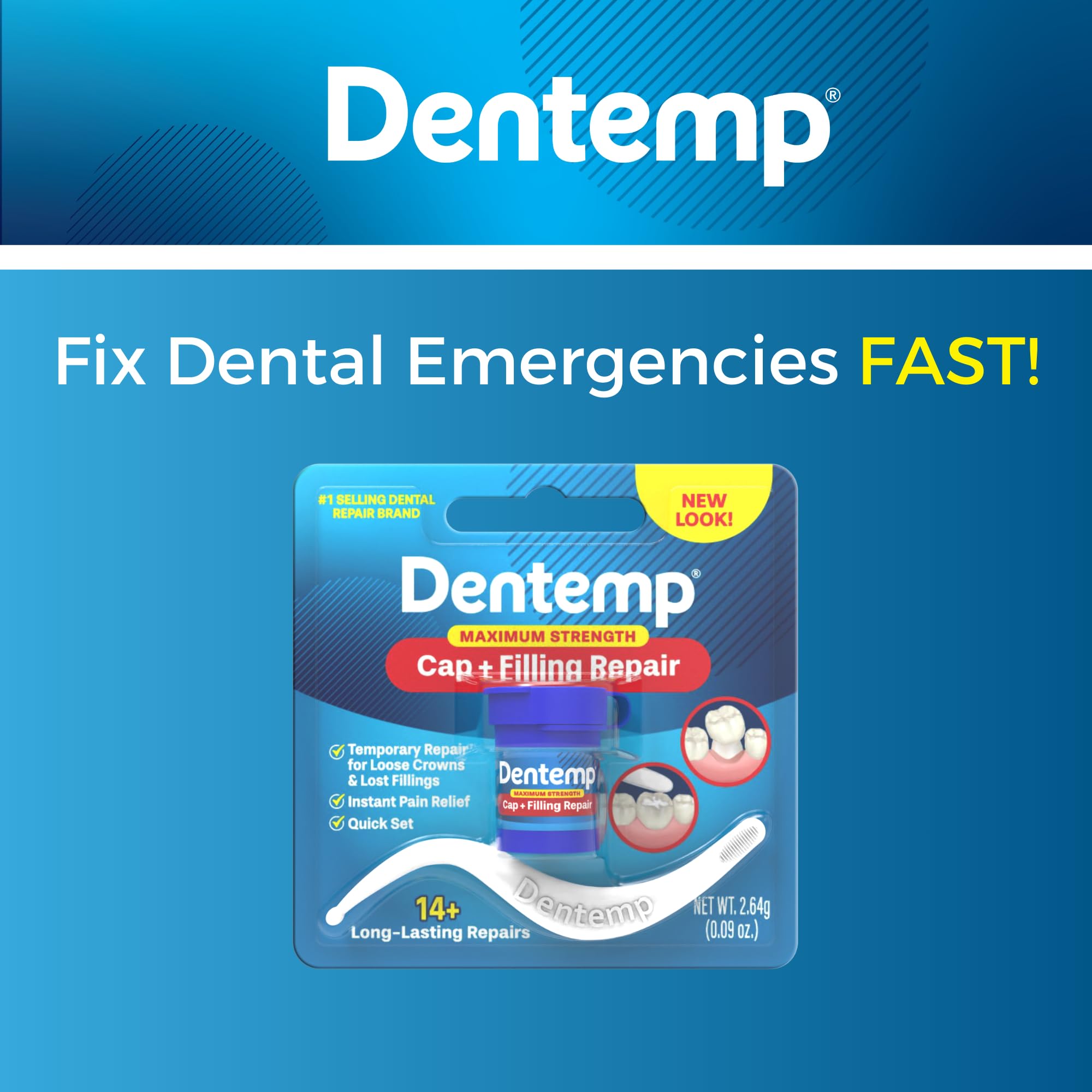 Using Dentemp to repair a loose cap or crown