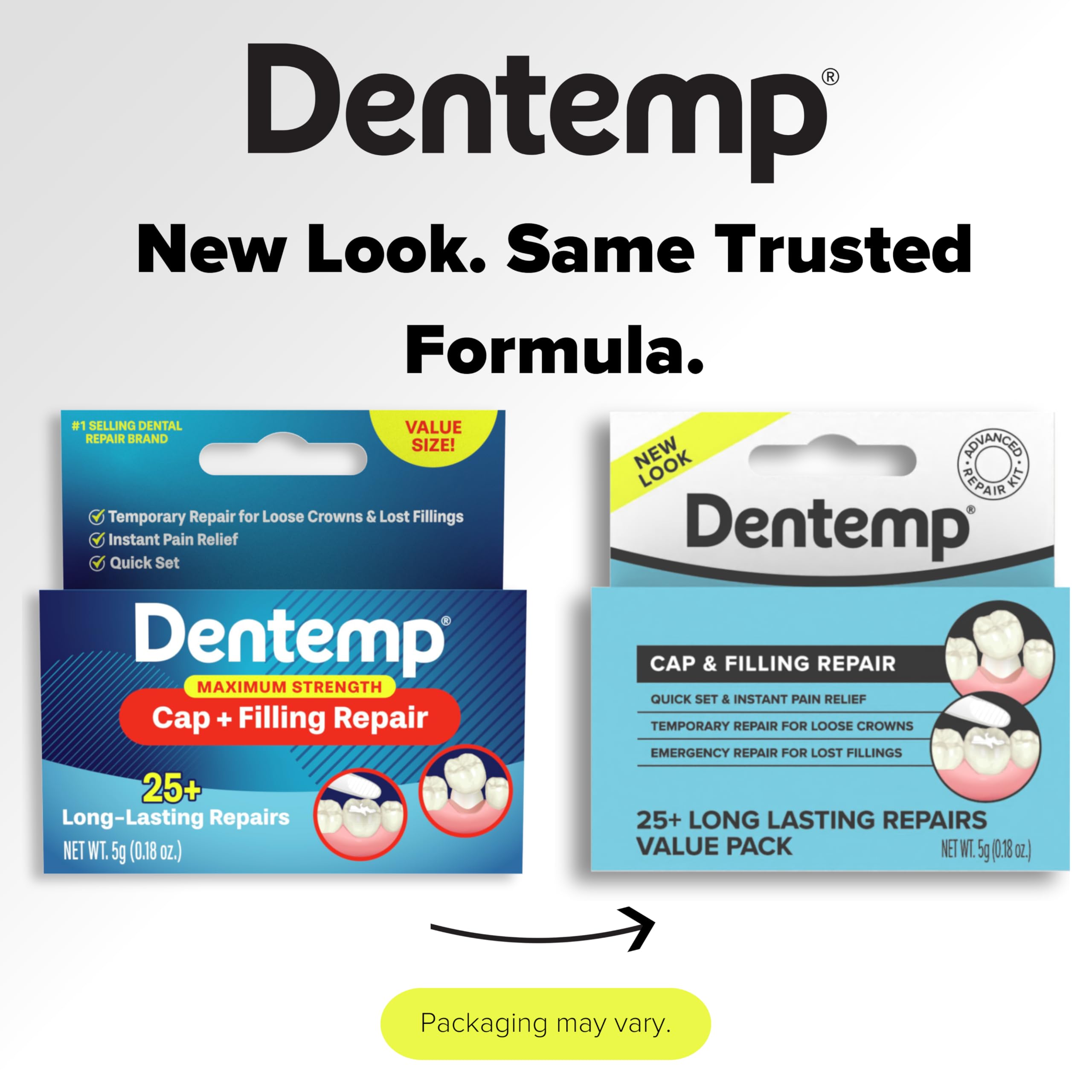 Dentemp application for lost filling repair