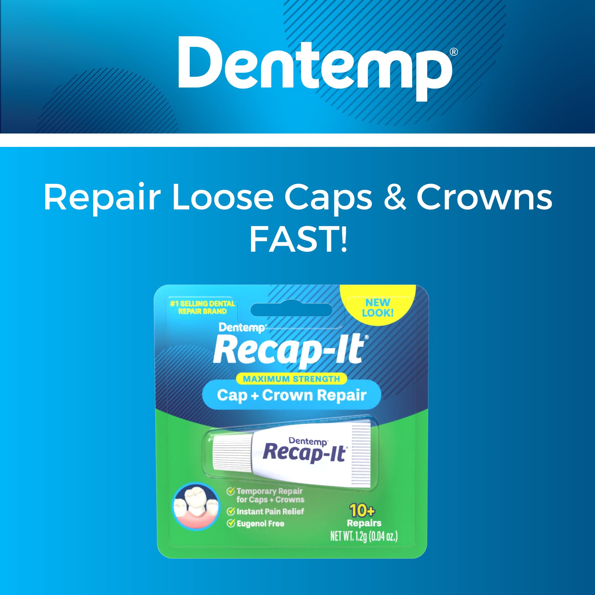 Application of temporary cement for a loose dental crown