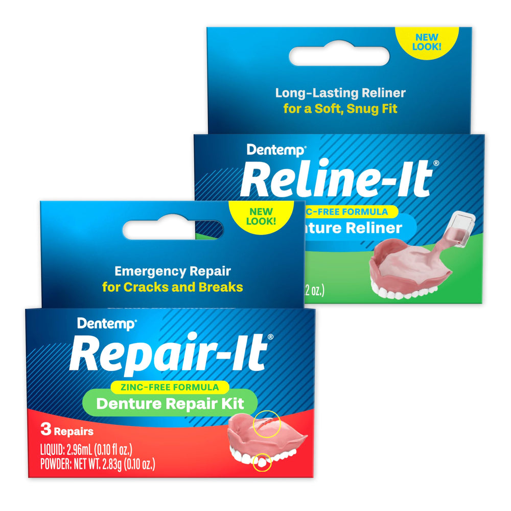 Dentemp Repair-it Denture Repair Kit contents and packaging