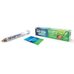Dentures wearing Sof-Grip with a snug fit