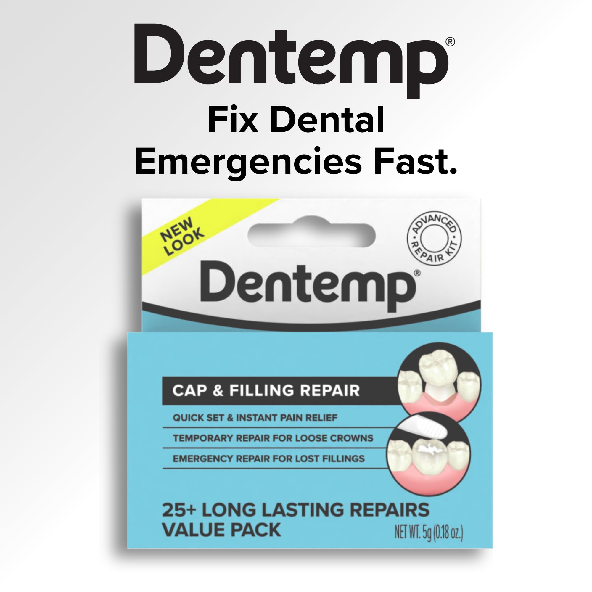 Dentemp value-size kit with over 25 uses