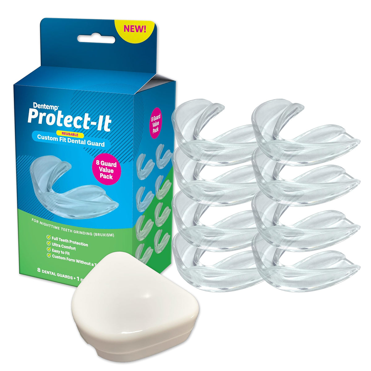 Dentemp Protect-It Custom Fit Mouth Guard 8-pack product image