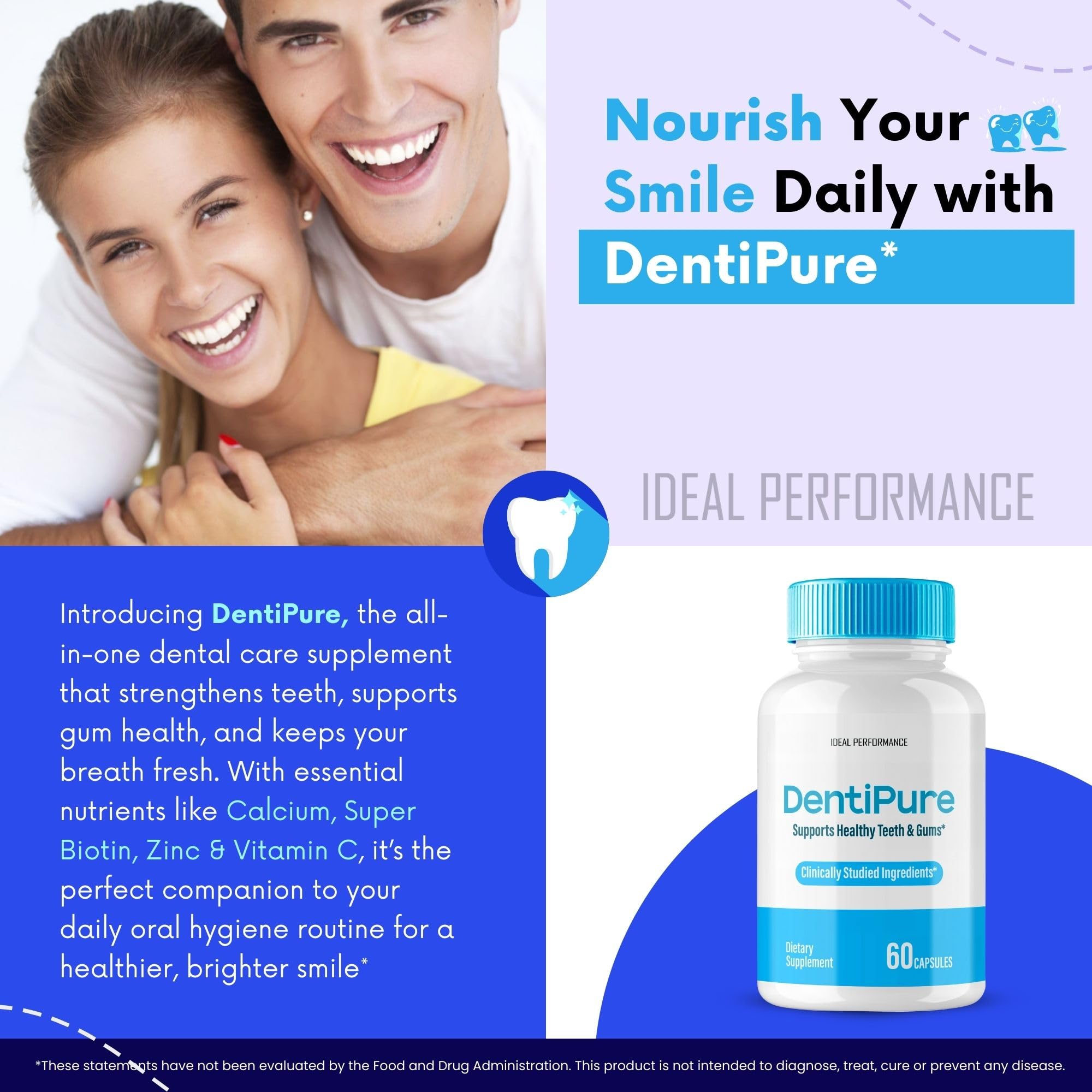 Dentipure bottle close-up for 2-pack