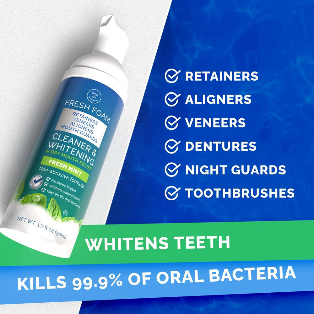 Cleaning kit safe for Invisalign, night guards, dentures, veneers