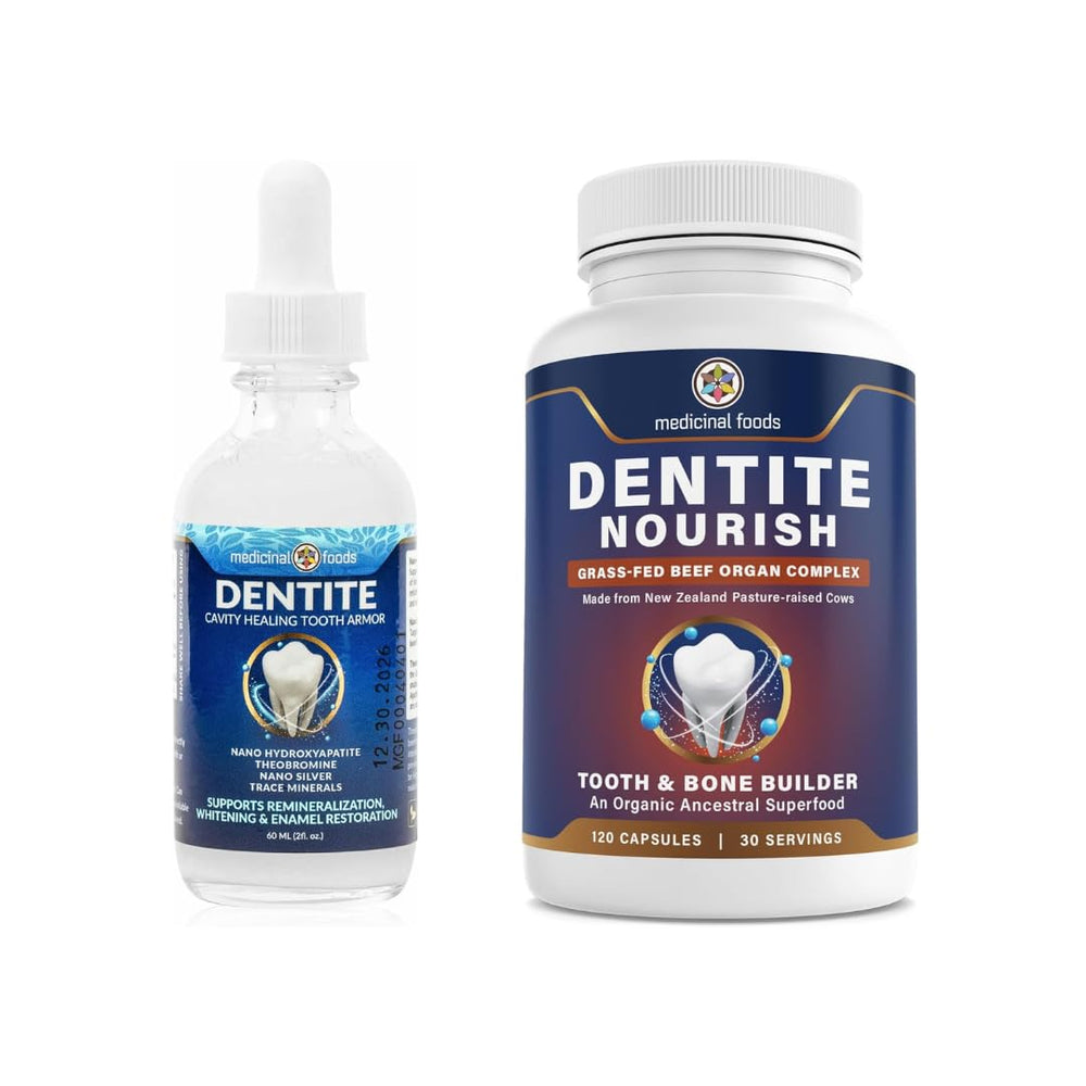 Dentite Tooth Armor Liquid bottle with Nourish Capsules packaging