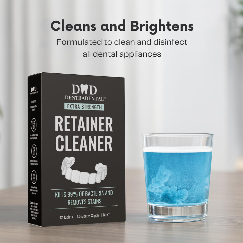 Mint-infused DENTRA DENTAL cleaning tablets