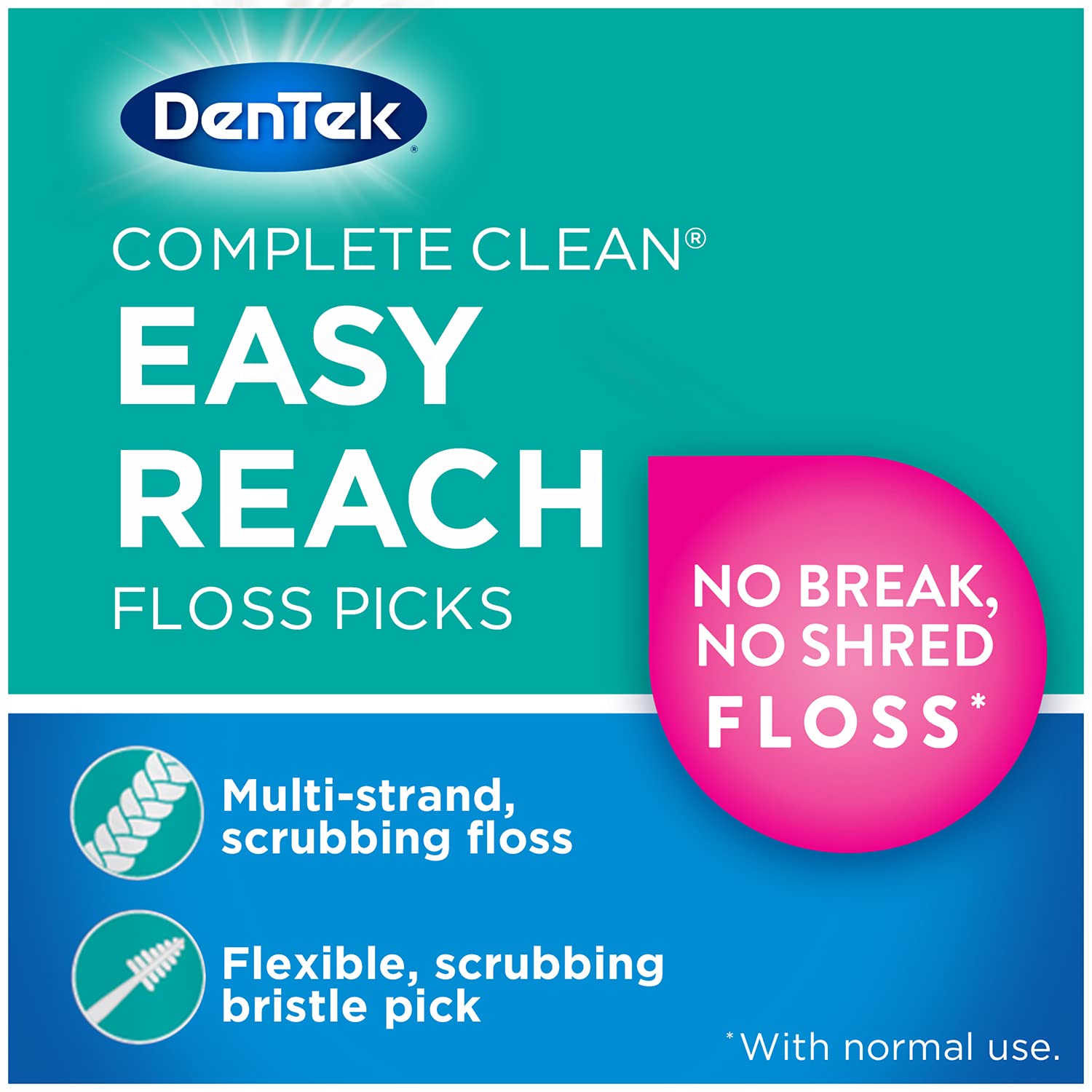 Y-shape floss head reaches back teeth