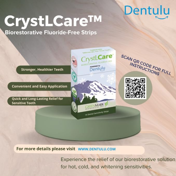 Fluoride-free strips designed for sensitive teeth