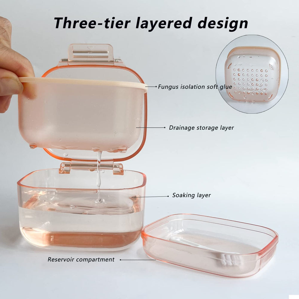 Isolated storage tray for dentures