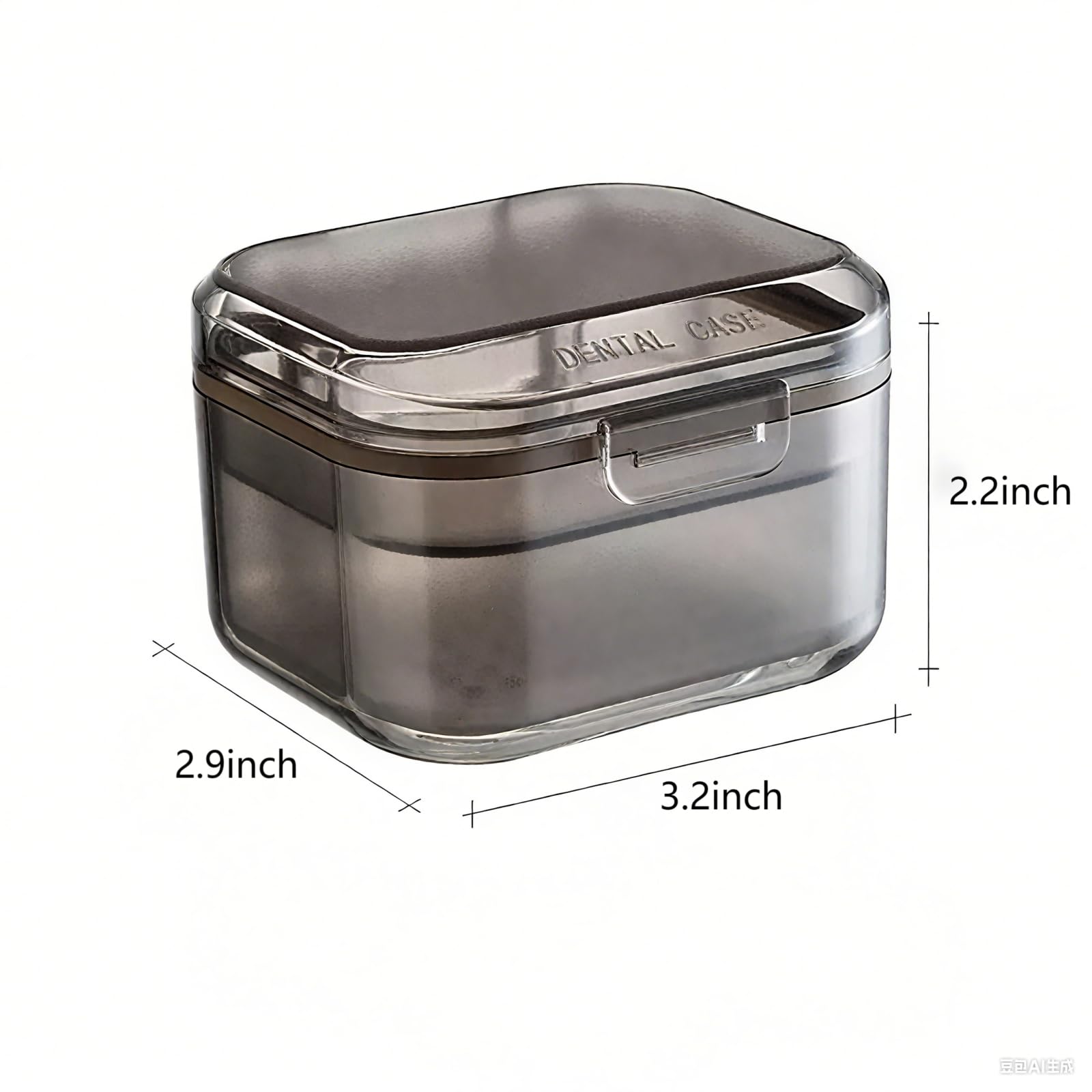Denture storage box with Retainer Remover Tool and Brush