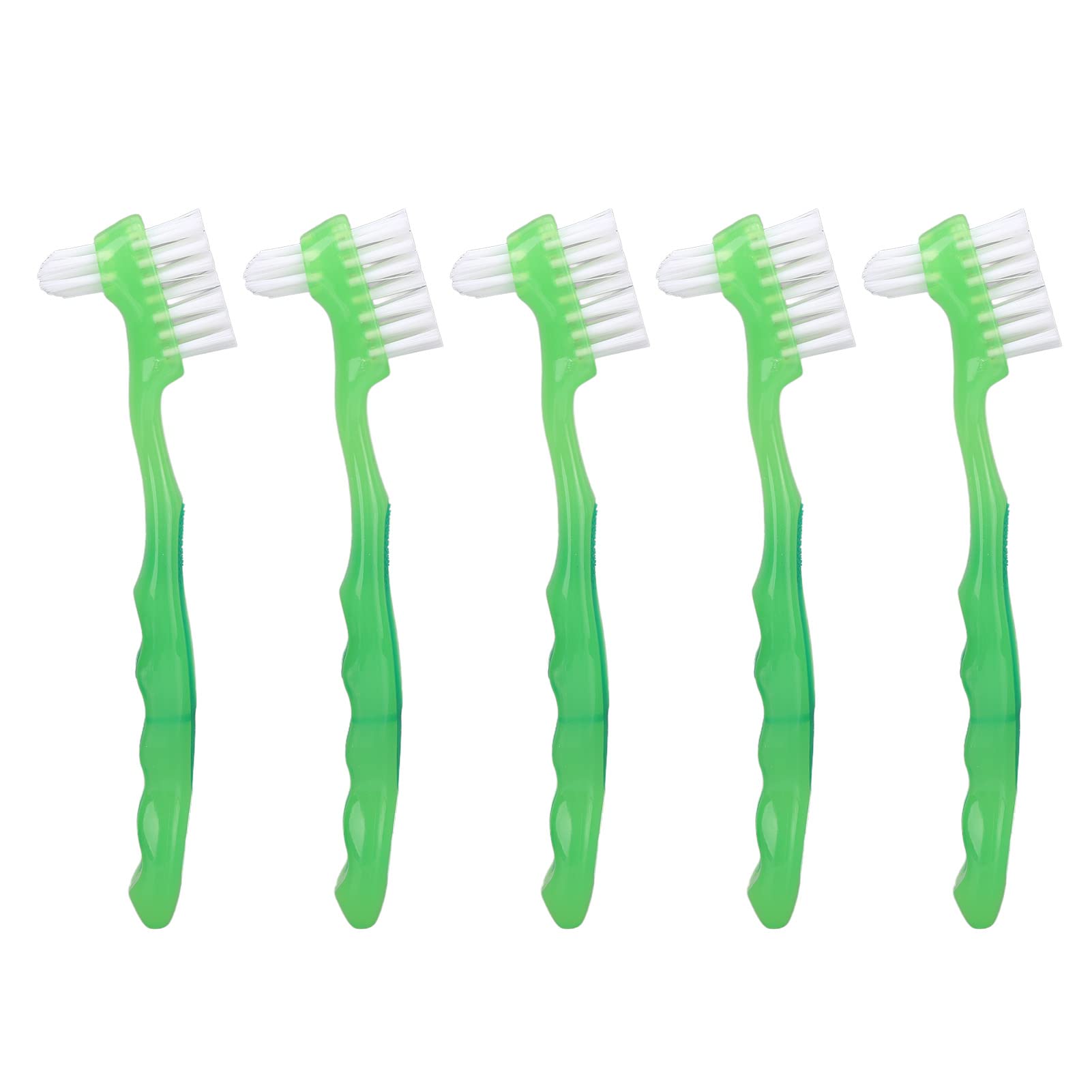 Denture brush bristles close-up