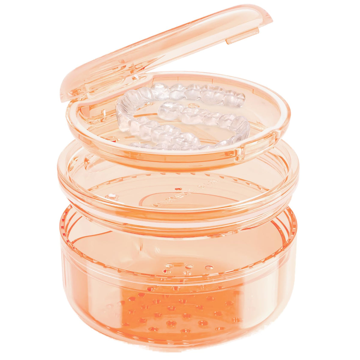 2-in-1 denture case and retainer box showing dual-layer design