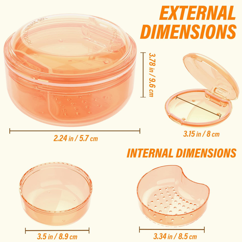 Two-layer denture case with magnetic connection