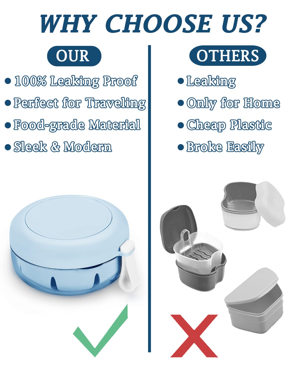 Durable materials: PP, PS and food-grade silicone