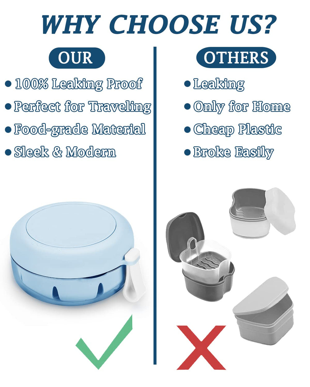 Durable materials: PP, PS and food-grade silicone
