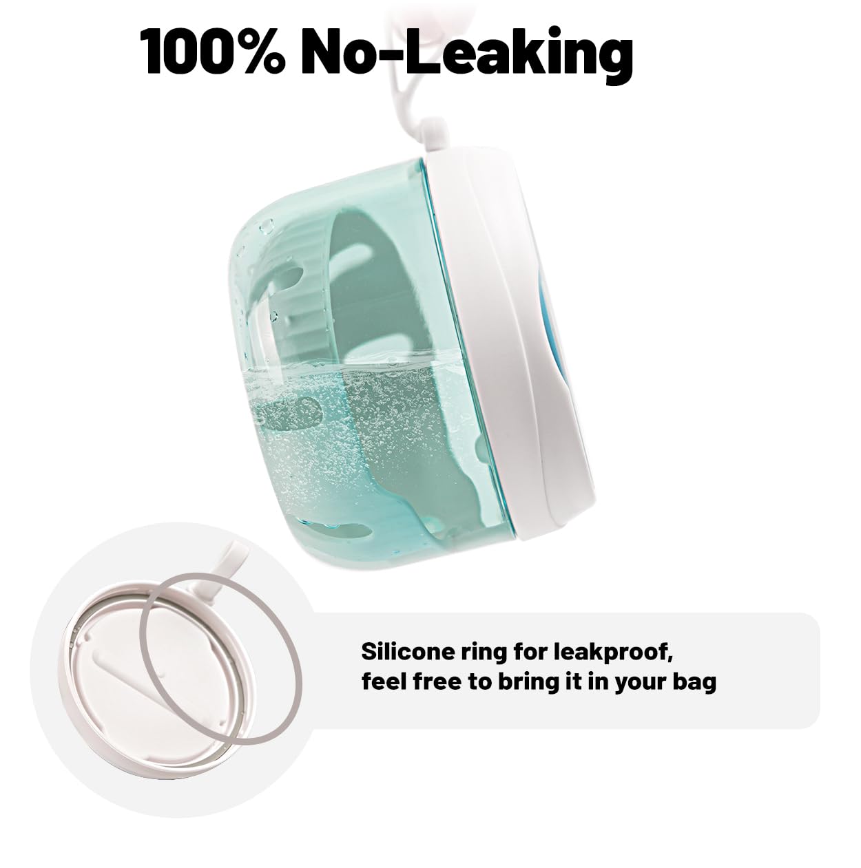 Denture case with hidden mirror and dental brush