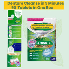 Denture cleaner tablets in packaging