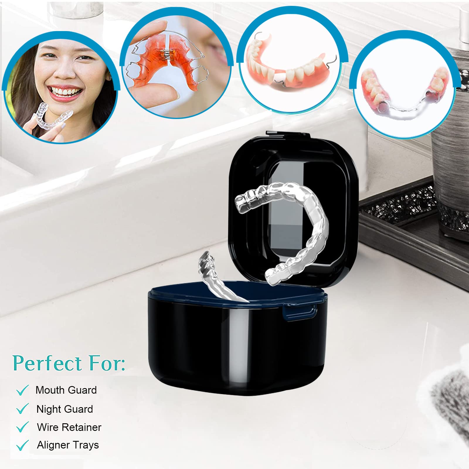 Compact retainer case with secure lid