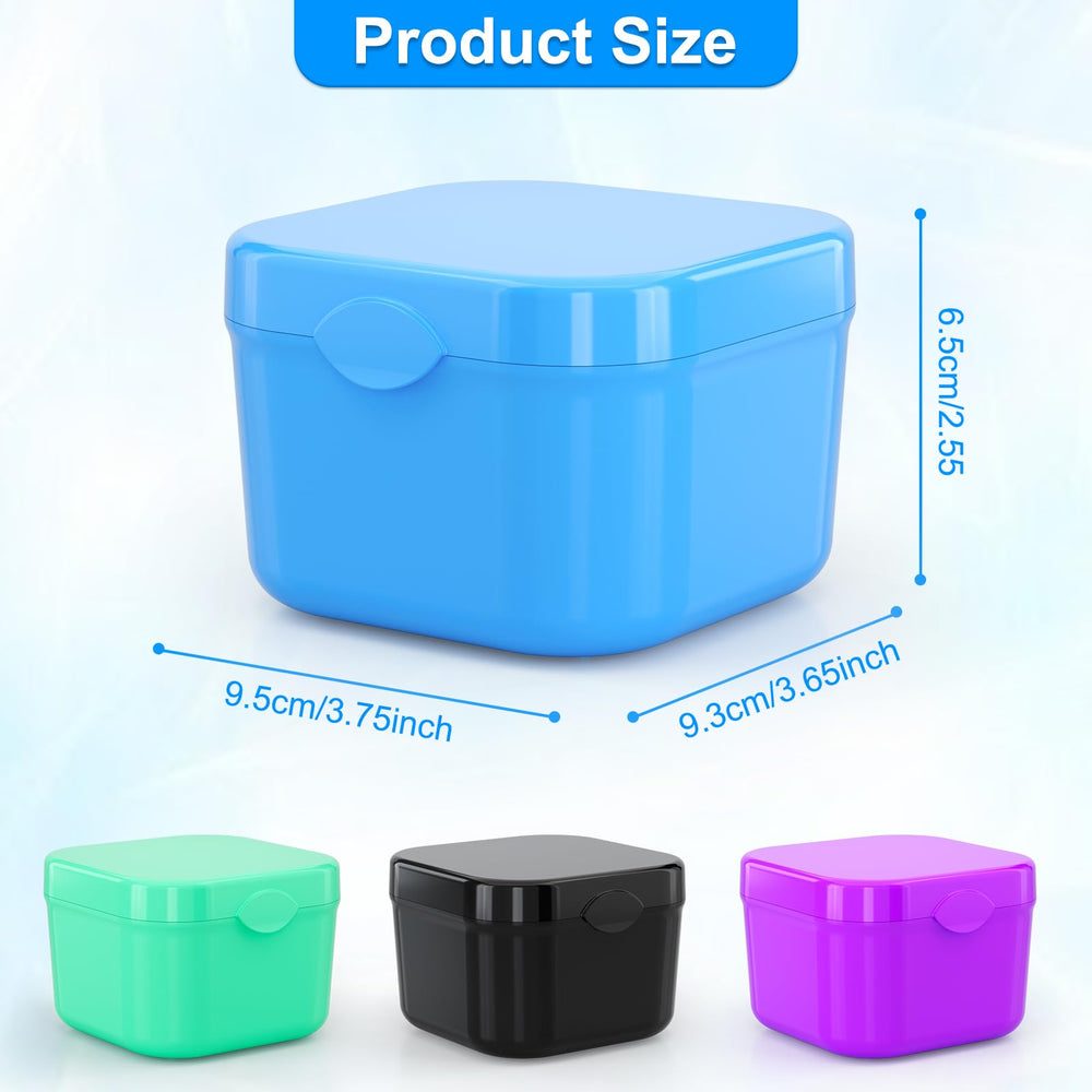 Denture cup with built-in strainer basket