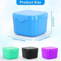 Denture cup with built-in strainer basket