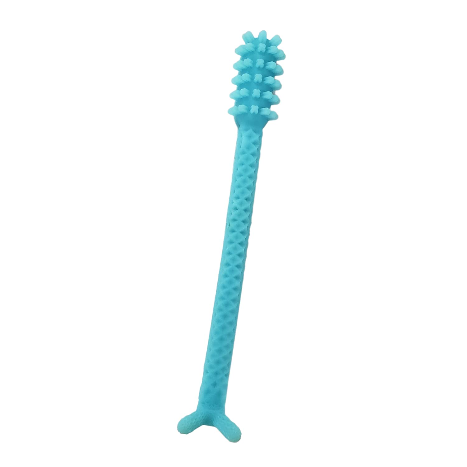 Front view of Denture Dart V4 hard plastic denture brush