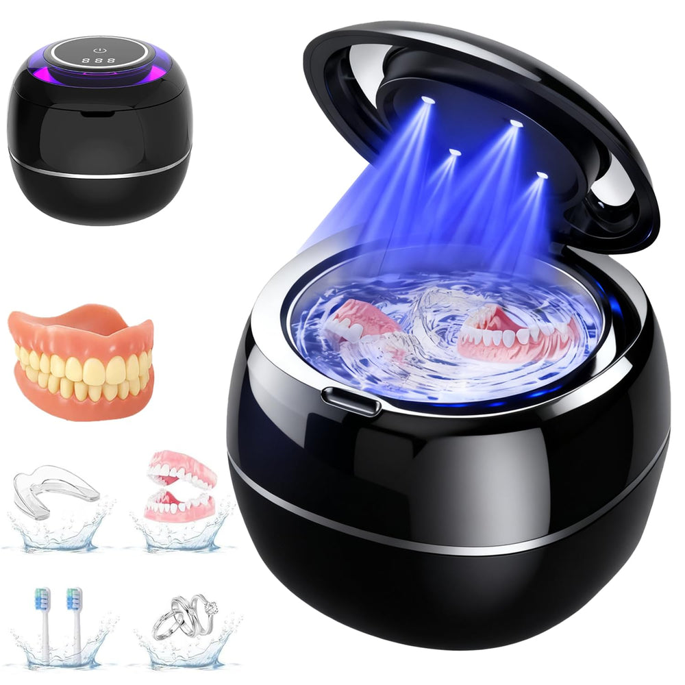 Denture Dome Ultrasonic Retainer Cleaner on countertop