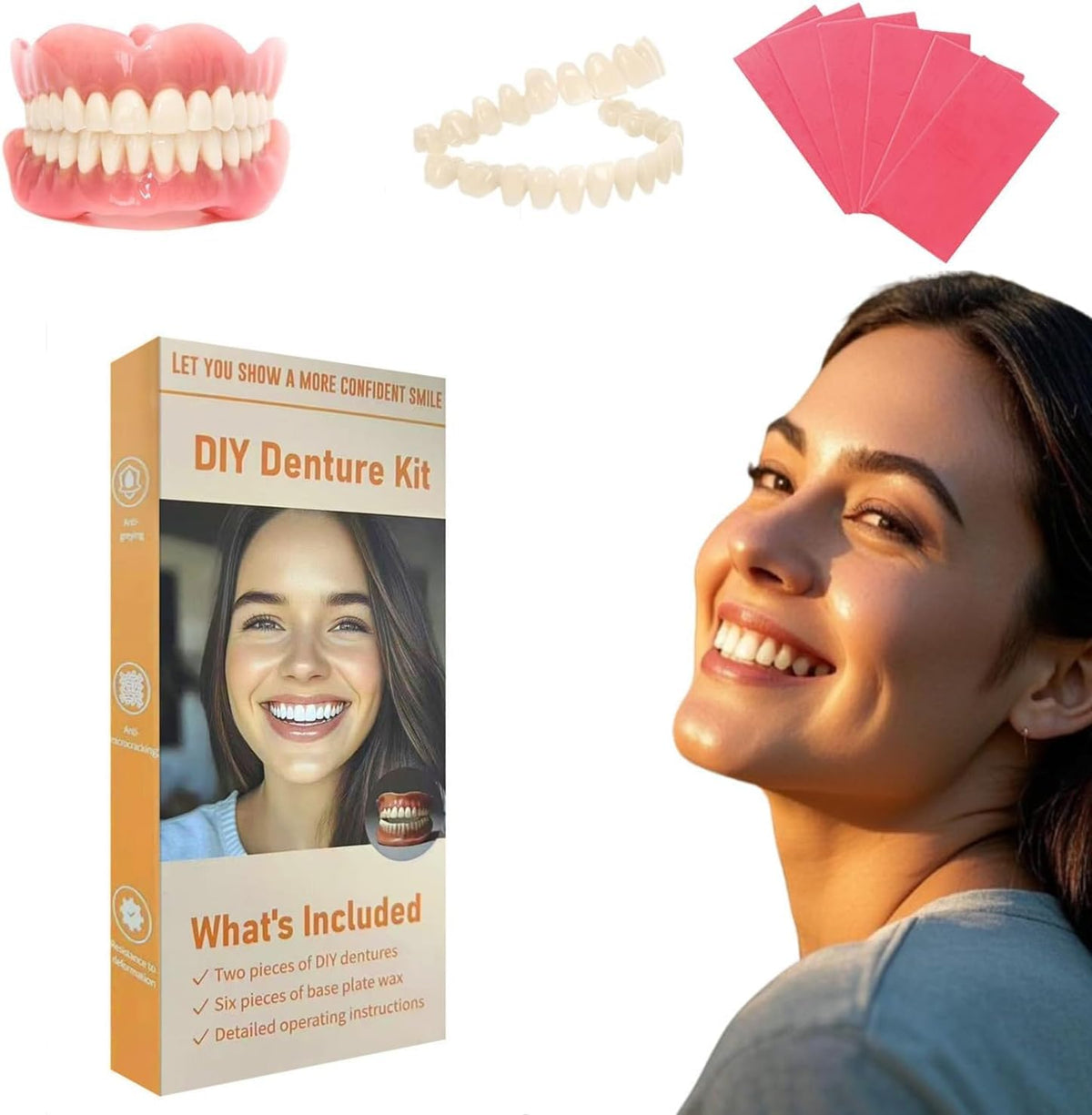 Denture kit front view