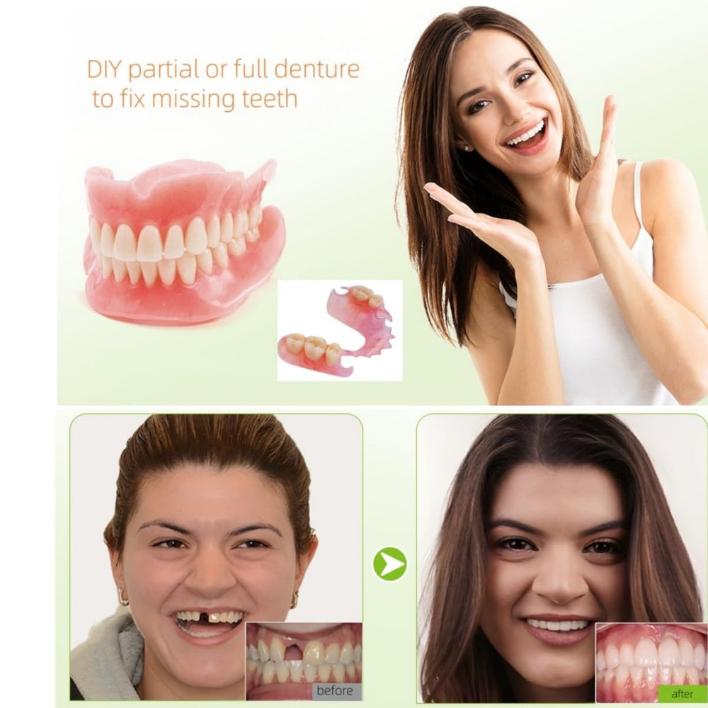 Denture crafting tools and materials for partial or full dentures