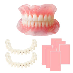 Full set of top and bottom dentures from the DIY kit
