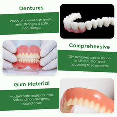 Safe gum-safe resin materials used in the DIY denture kit