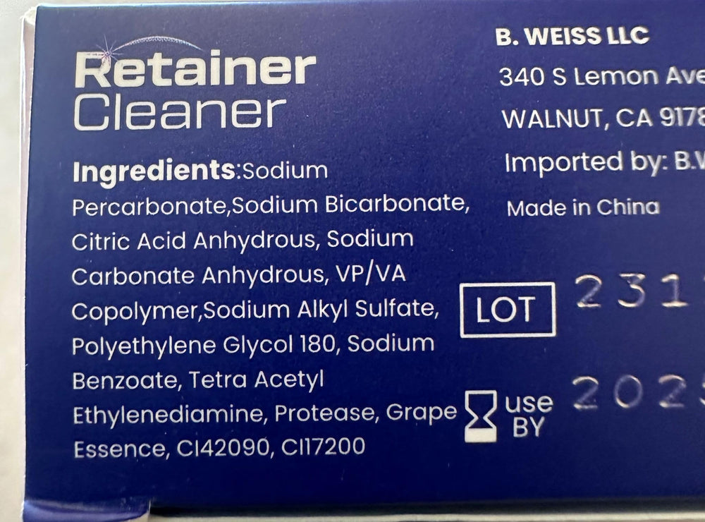 Safe for all dental appliances like retainers and dentures
