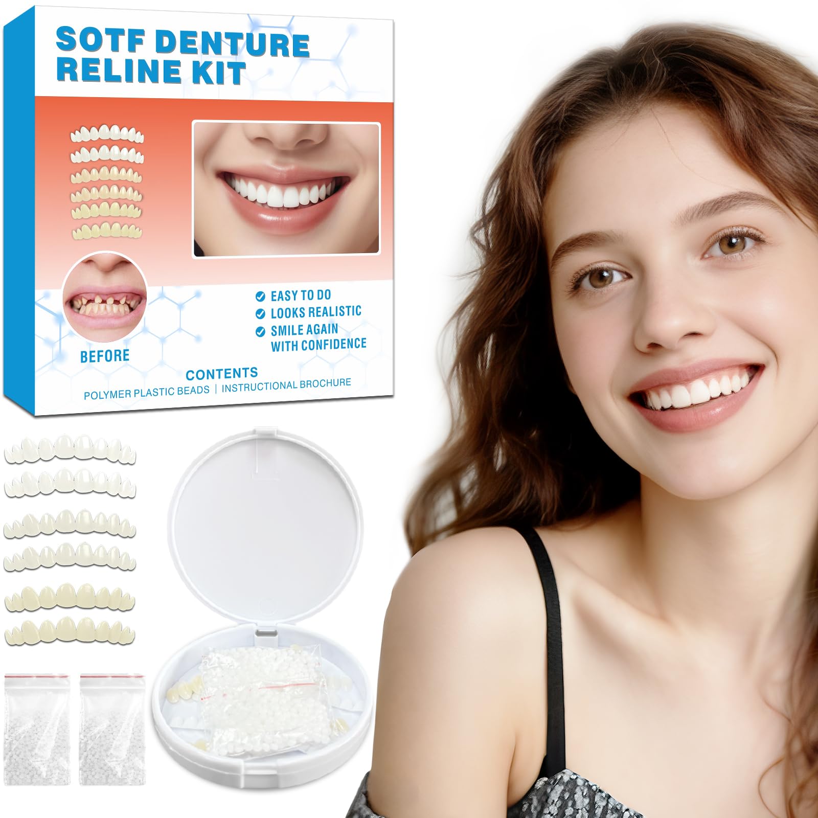 Denture Repair Kit box and components