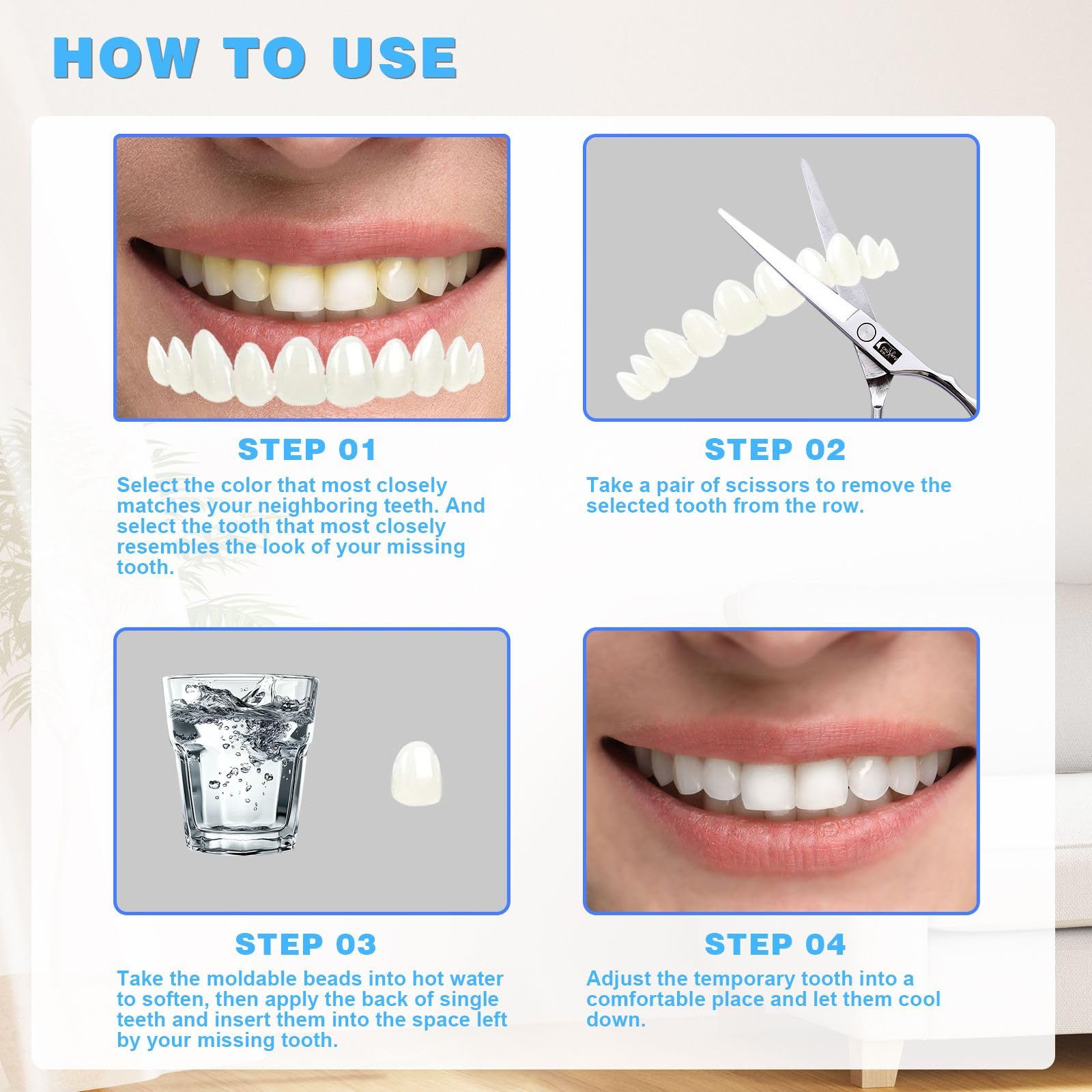 Denture repair kit used by both man and woman