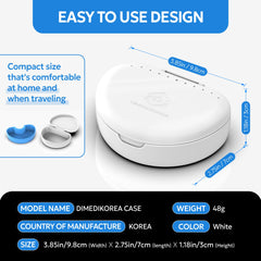 Compact travel-friendly denture bath cup on a neutral surface